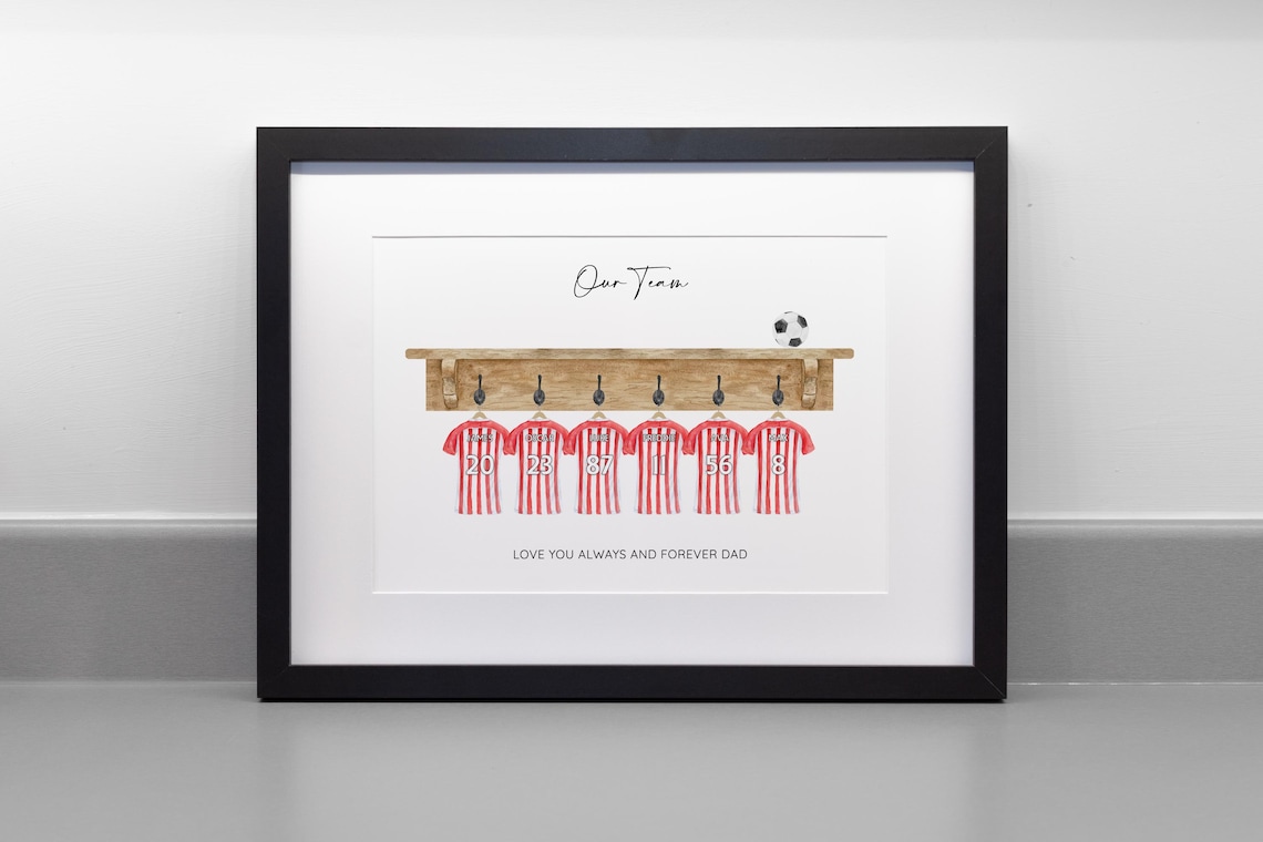 Daddys Dream Team Football Family Art Print - Image 3