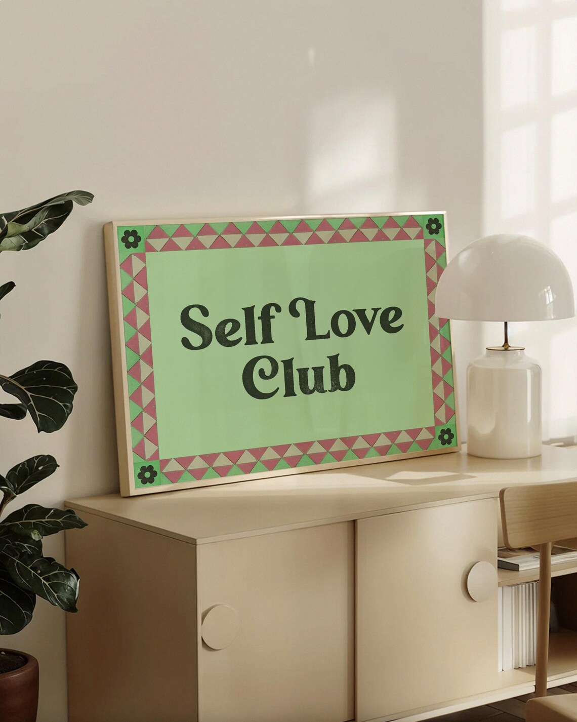 Self Love Club, Modern Typography Poster