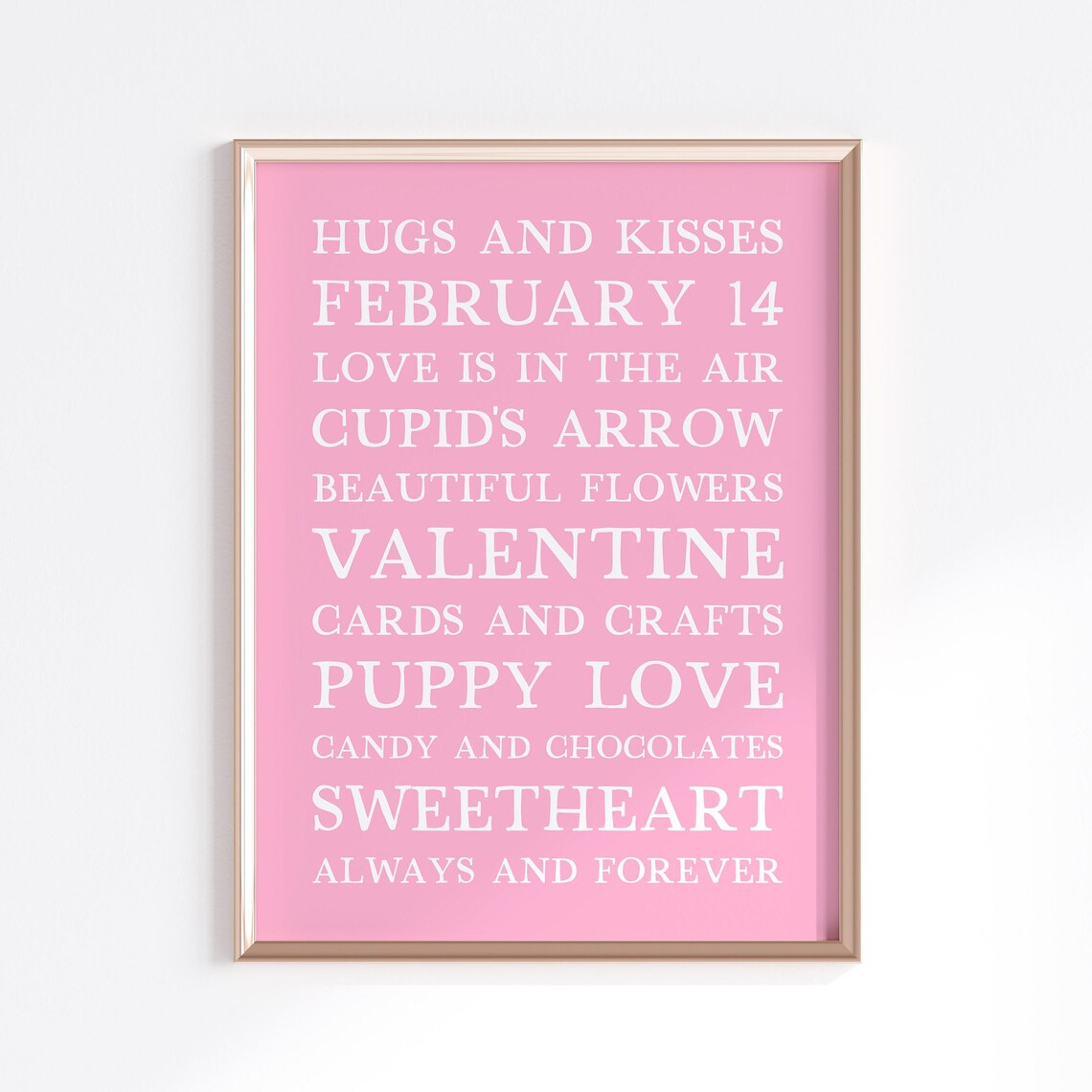 Valentine's Day Subway Art Love Sign, Pink Decor - Image 4