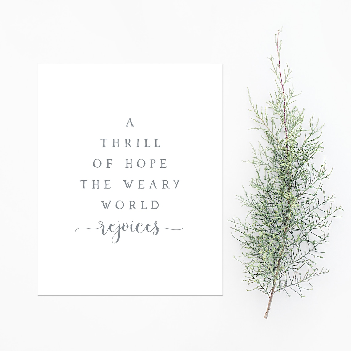 A Thrill Of Hope Christmas Holiday Art Print - Image 2