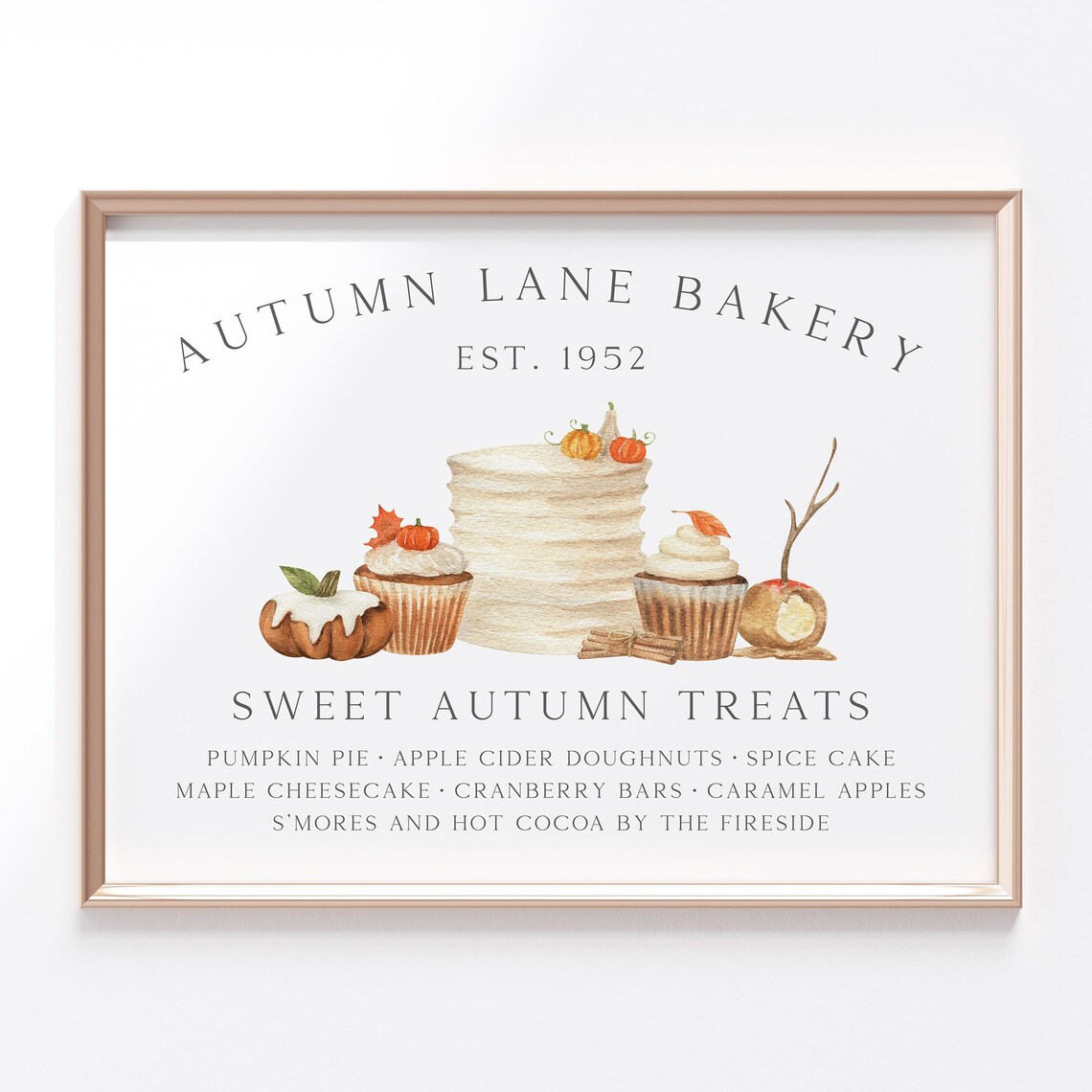 Vintage Autumn Bakery Sign Art Print, Fall Farmhouse - Image 5