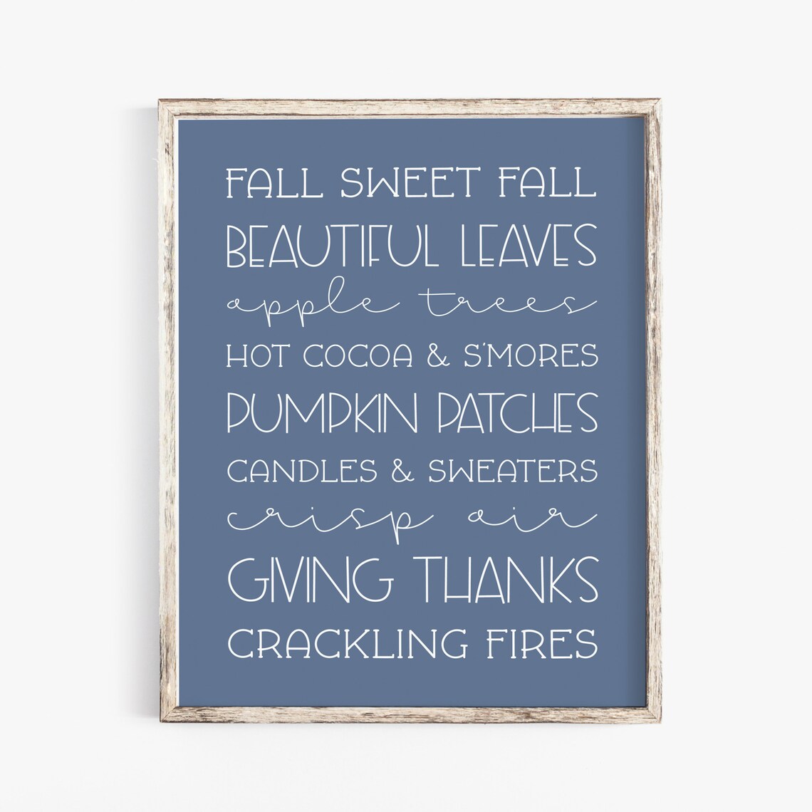 Fall Sweet Fall Autumn Typography Art Print - Image 4