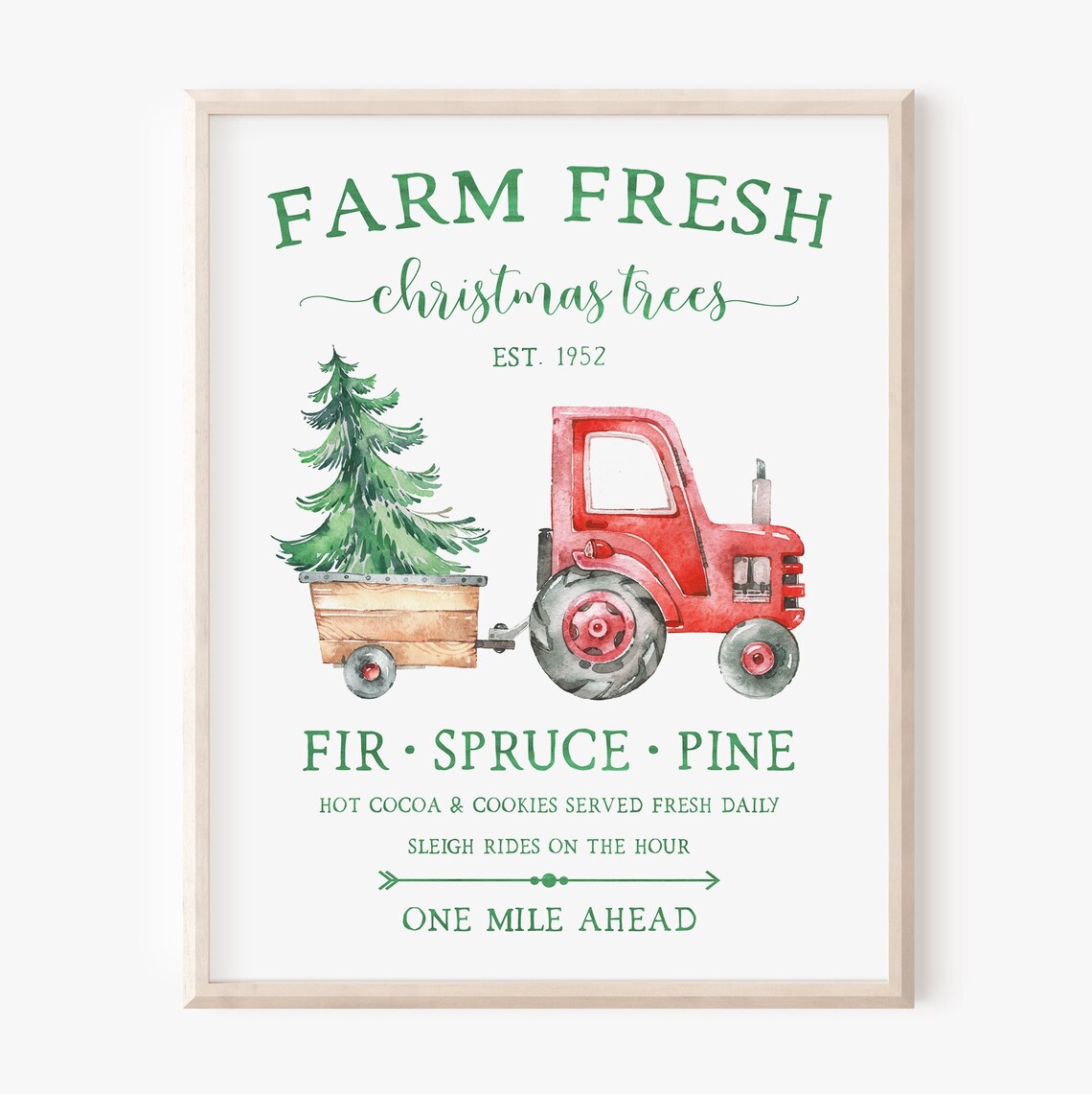 Farm Fresh Christmas Trees Vintage Holiday Art Print - Image 3