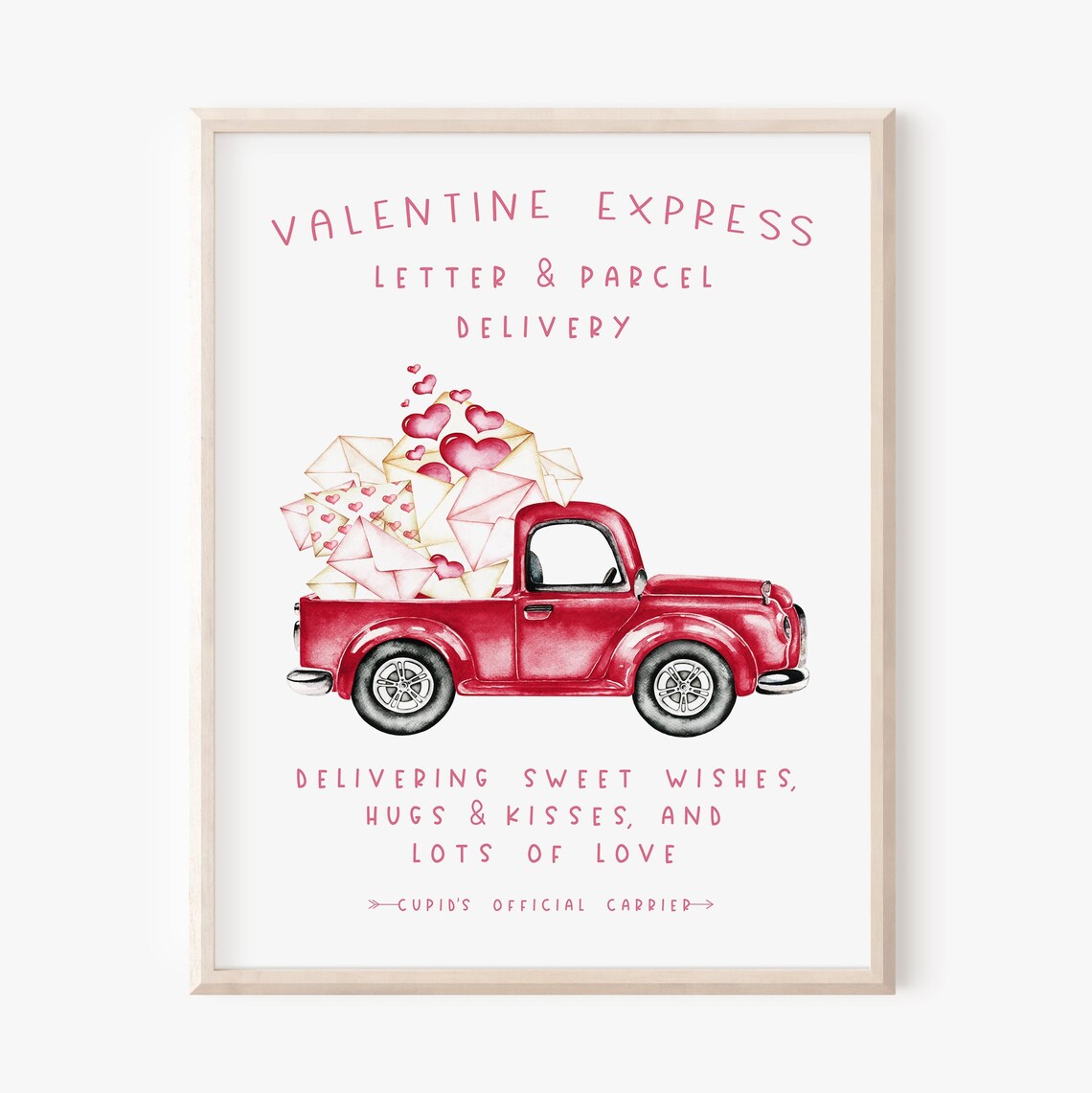 Valentine Delivery Truck Farmhouse Art Print - Image 5