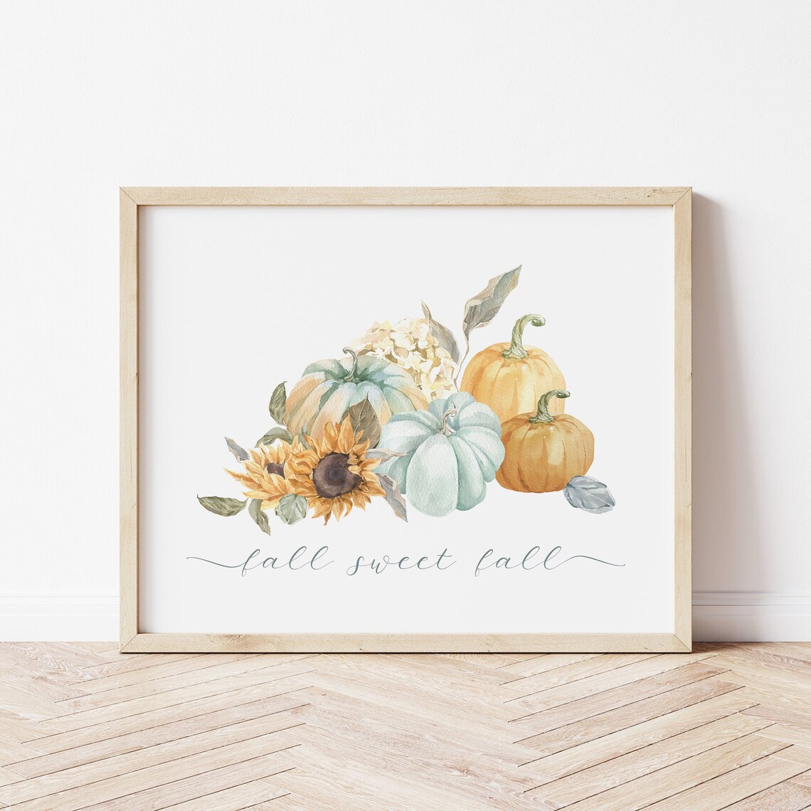 Fall Sweet Fall Pumpkins And Sunflowers Art Print - Image 3