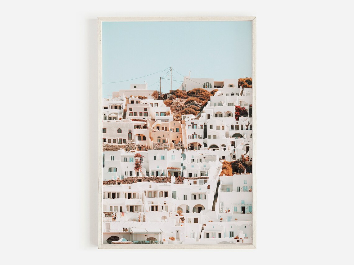 Santorini Architecture Greece Travel Poster