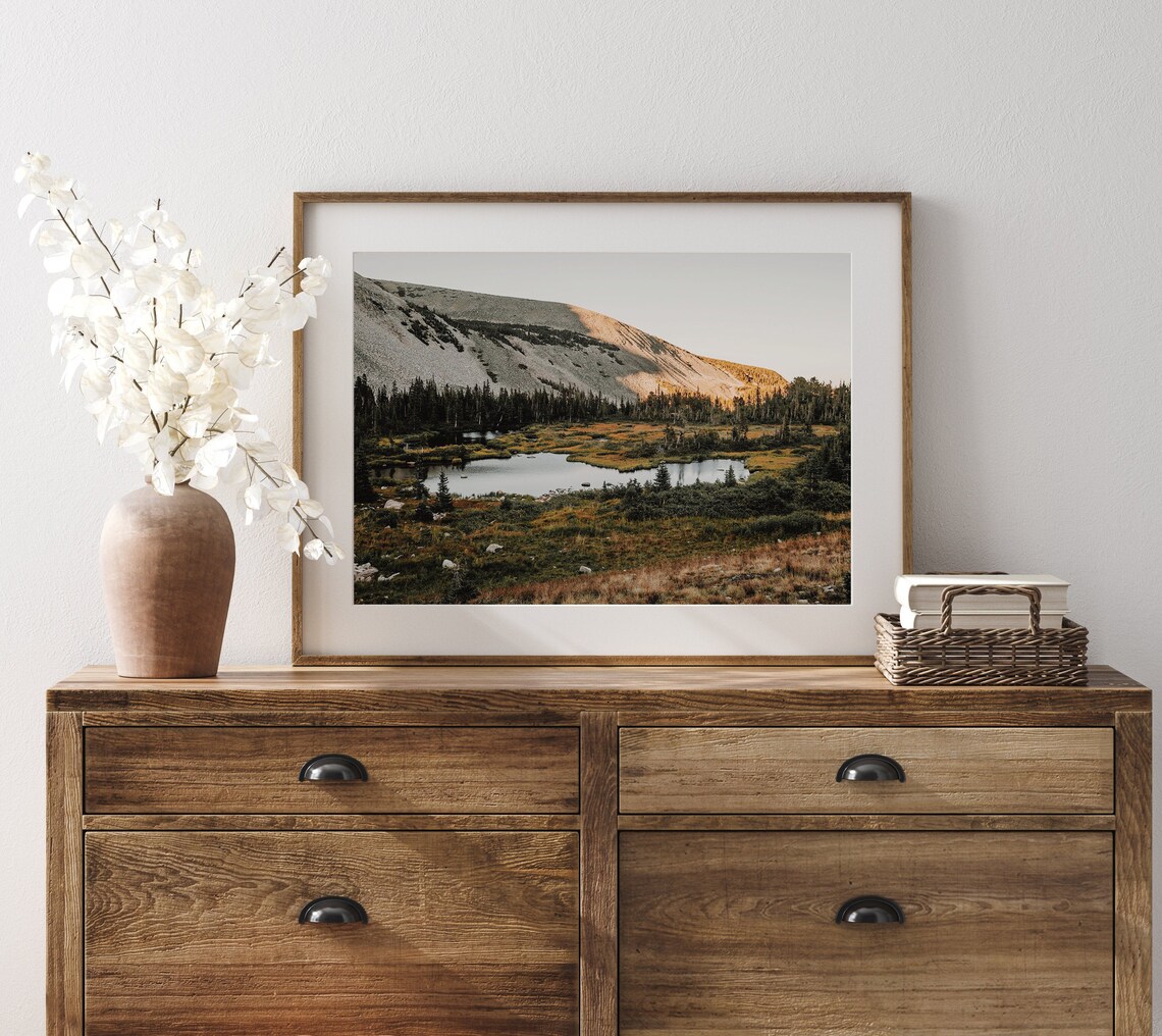 Mountain Lake Landscape Photography Art Print, Colorado - Image 3