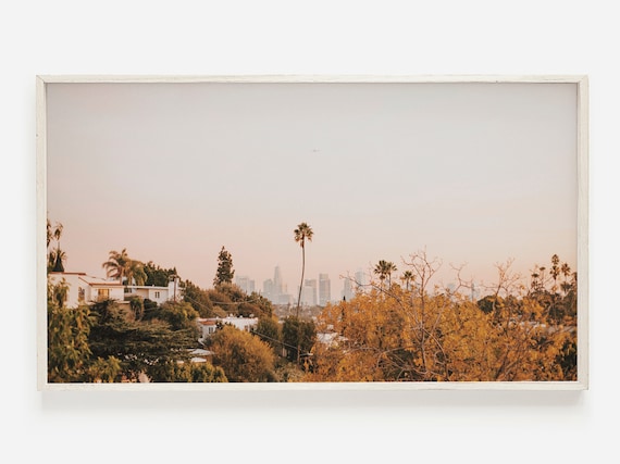 Hollywood California Sunset Art Print, City View