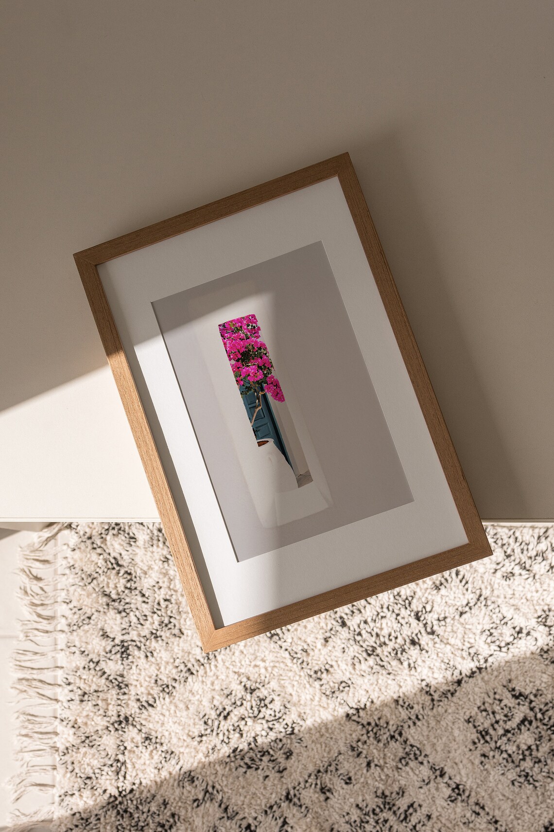 Greece Bougainvillea Floral Boho Art Print - Image 3