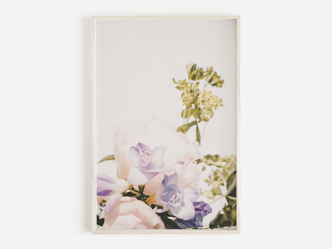 Pastel Lilac Blossoms Soft Light Dreamy Botanical Floral Wall Poster
