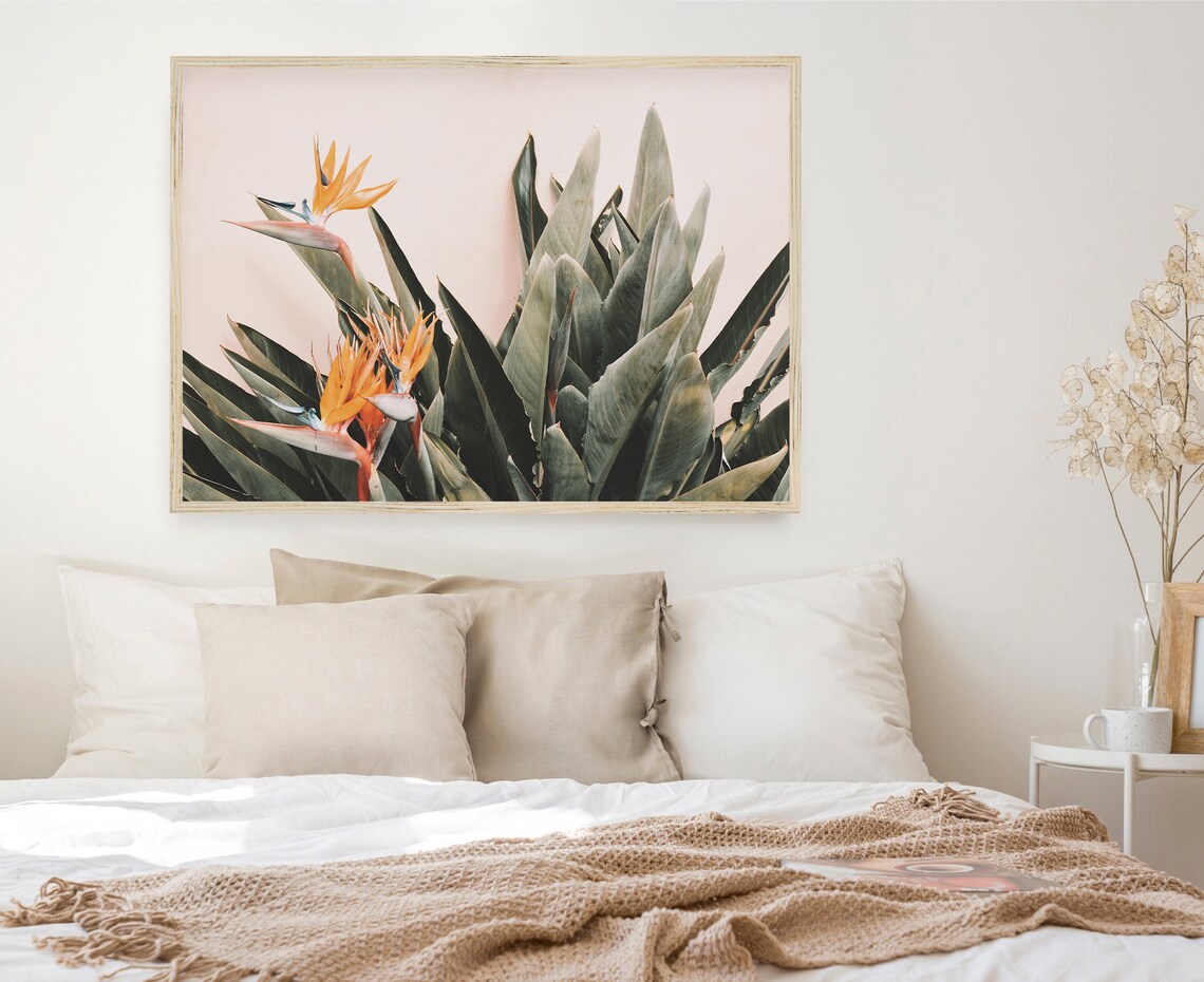 Floral Tropical Birds of Paradise Art Print - Image 2