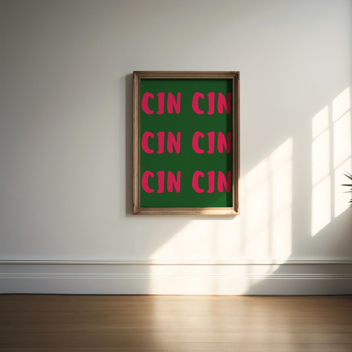 Cin Cin Print, Bold Red Italian Wine Toast - Image 3