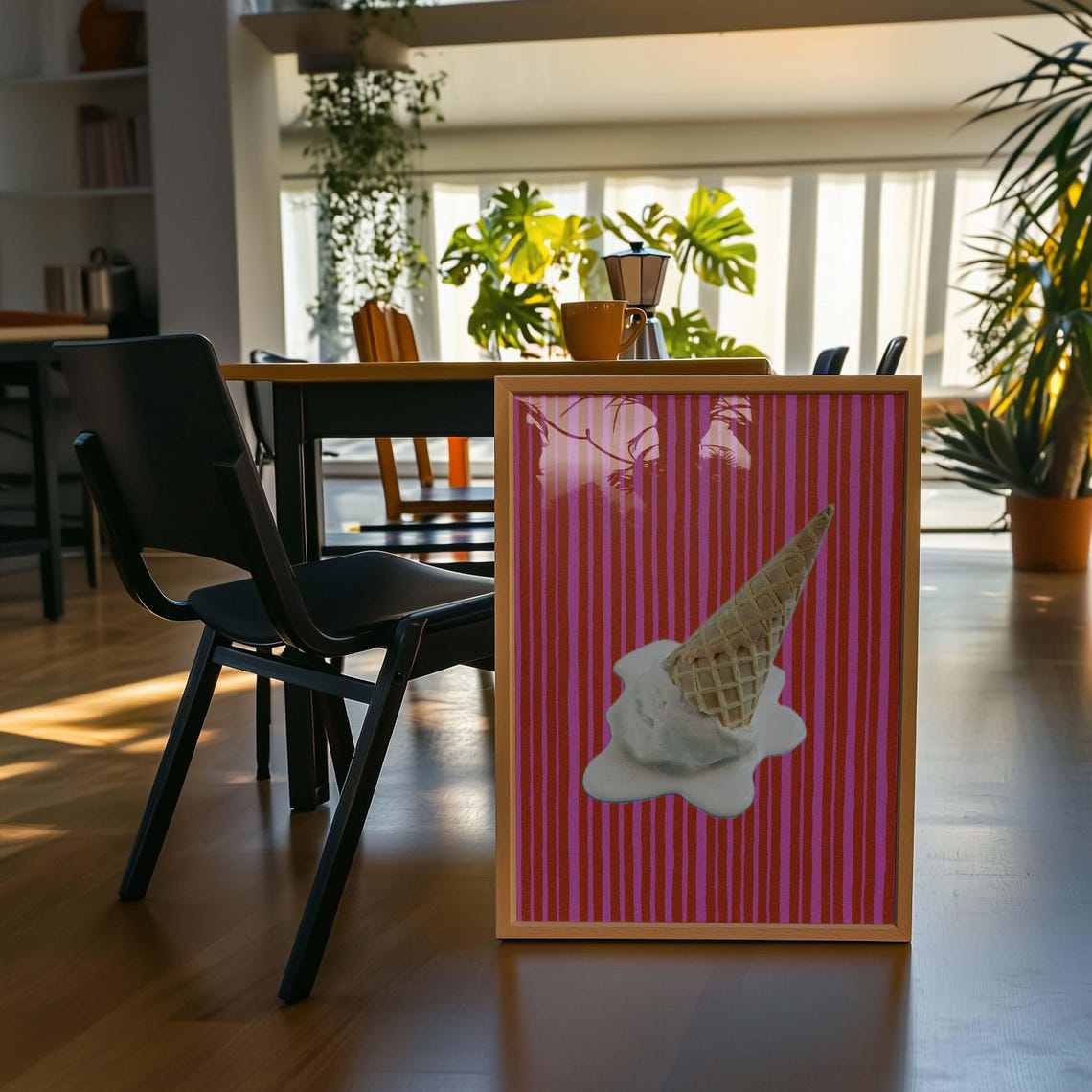 Melting Ice Cream Pop Art, Modern Kitchen Decor - Image 4
