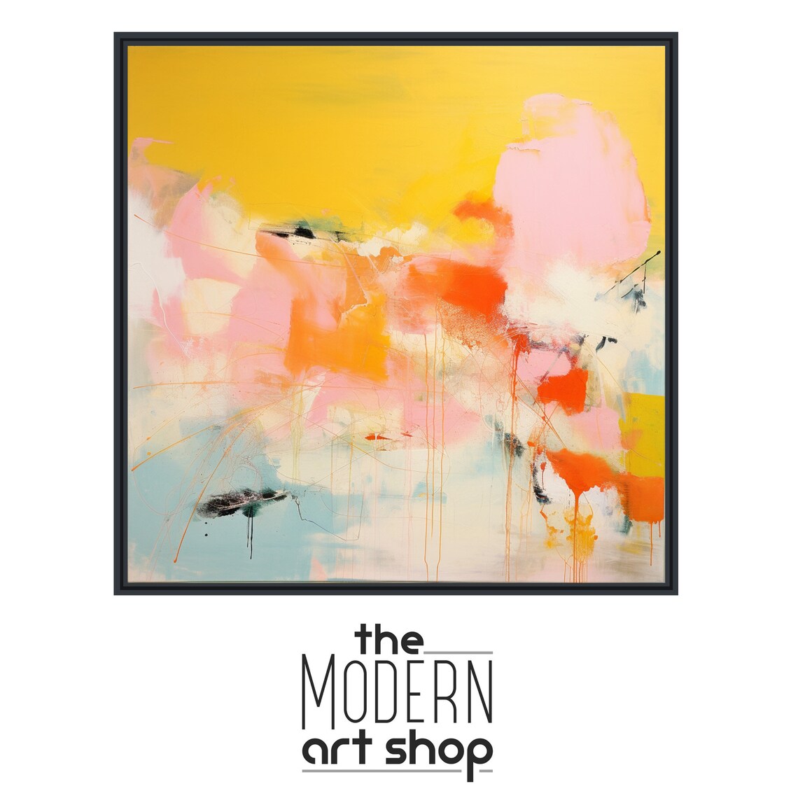 Abstract Modern Expressionist Art Print, Color Chaos - Image 4