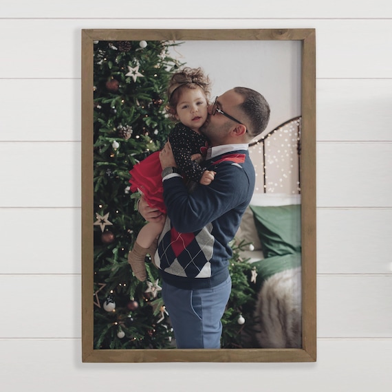 Personalized Christmas Family Photo Holiday Tree Keepsake Wall Art