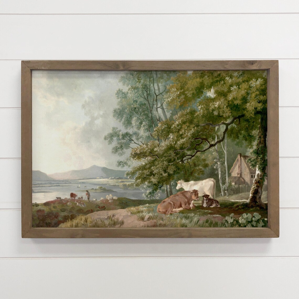 Morning Landscape With Cattle, Nature Wall Art Print