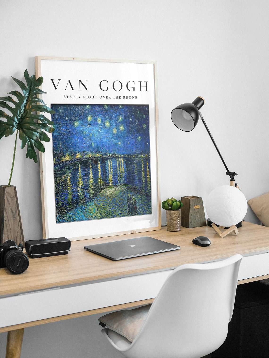 Van Gogh Starry Night Over the Rhone Gallery Exhibition Art Print - Image 2
