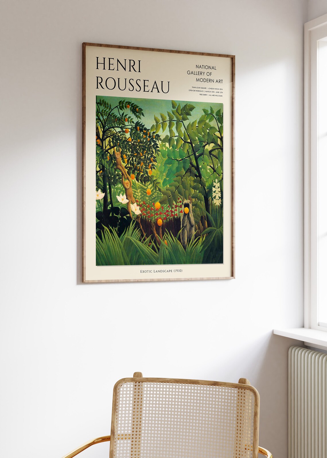 Henri Rousseau Exotic Landscape Poster, Jungle Art - Image 2