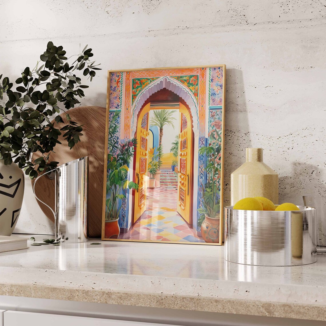 Arabic Doorway Travel Poster, Middle Eastern Decor - Image 3