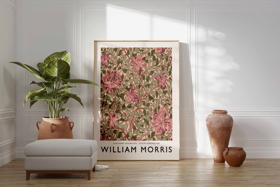 William Morris Centenery Exhibition Honeysuckle Pattern Poster - Image 2