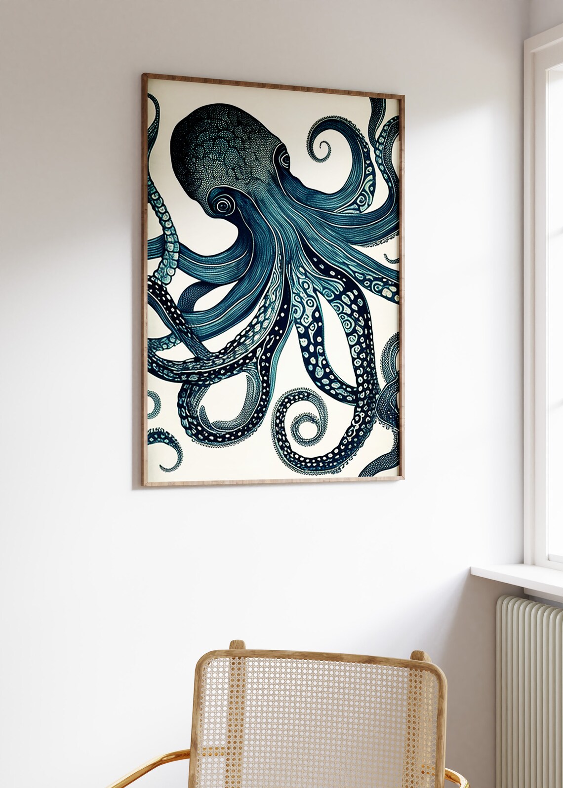 Vintage Octopus Art Print, Retro Sea Life Poster - Image 3