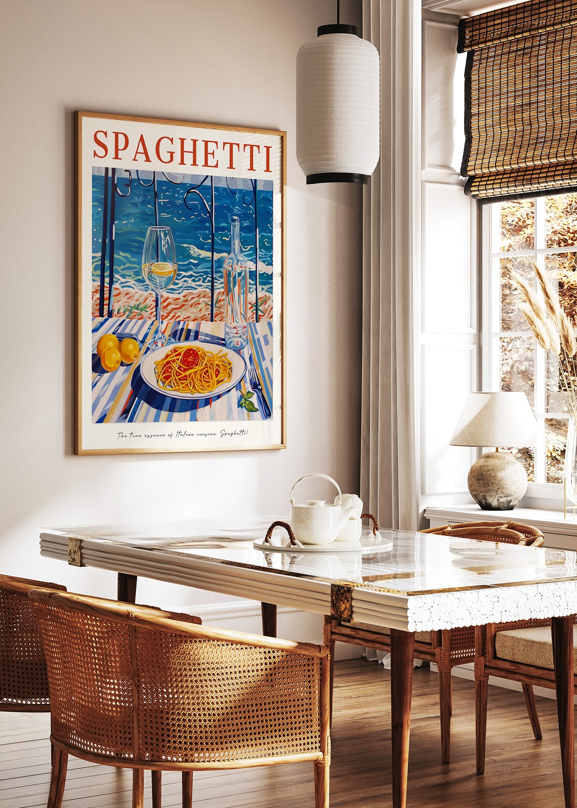 Spaghetti Vintage Food Poster, Italian Cafe Decor - Image 2
