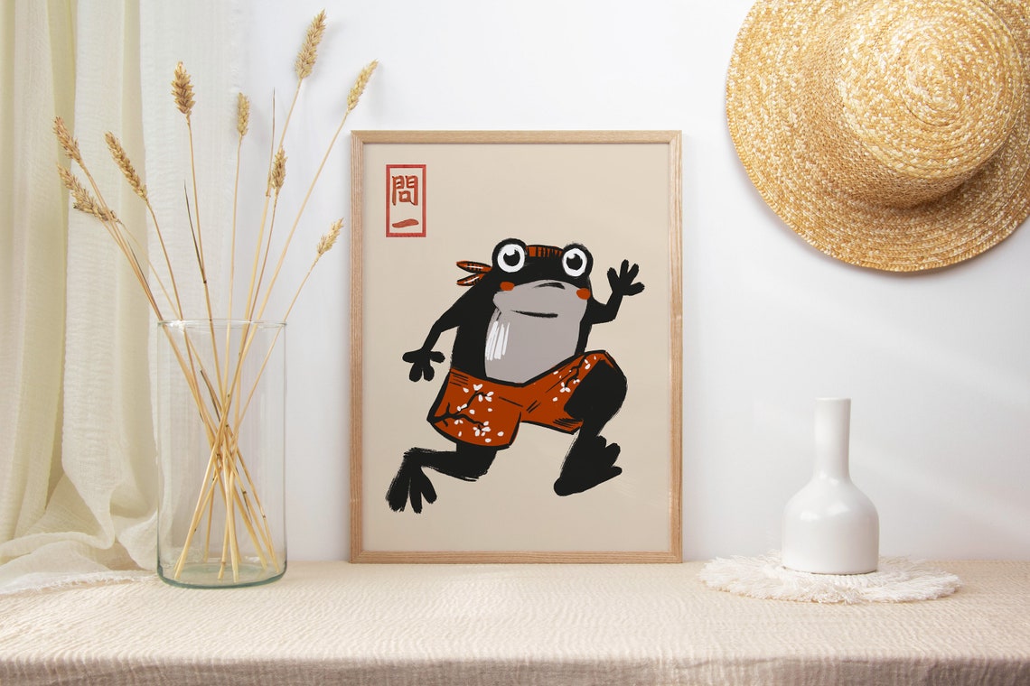 Matsumoto Hoji Art Print Japanese Poster Frog Matsumoto Hoji Vintage Art Print Animal Art Funny Animal Print Gift A1a2a3a4 - Image 2