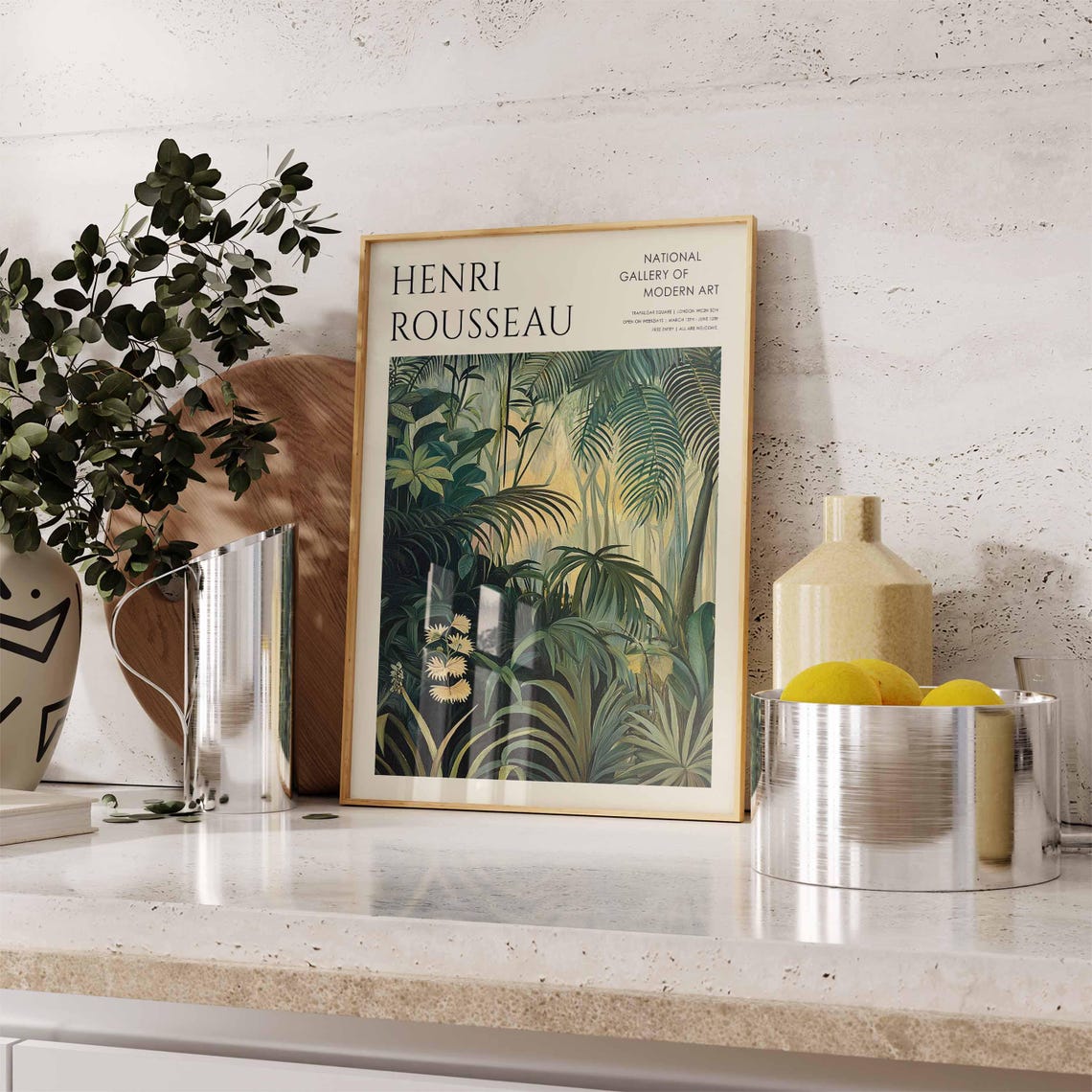 Henri Rousseau Golden Light Jungle National Gallery Exhibition Poster - Image 3