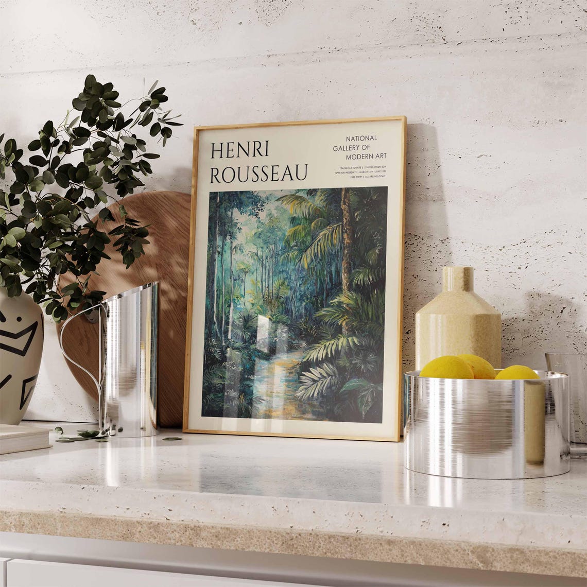 Henri Rousseau Jungle River Path Impressionist National Gallery Poster - Image 3