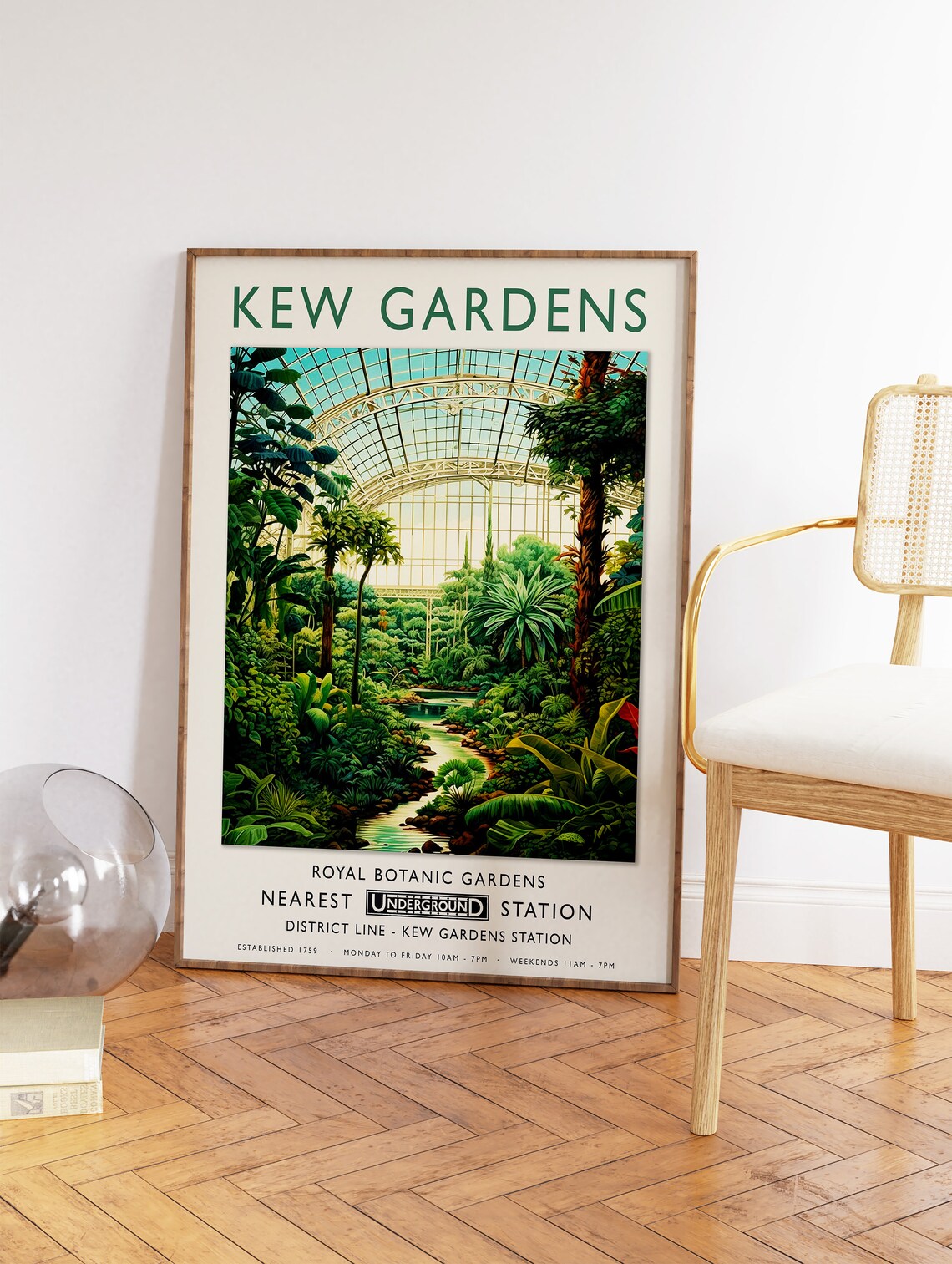 Kew Gardens London Botanical Travel Poster Print - Image 2