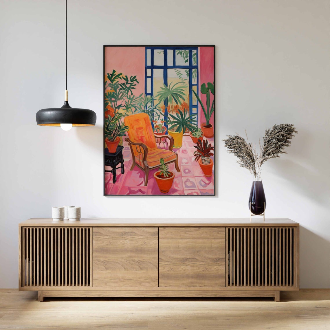 Colorful Mexican Cactus Room Potted Plant Boho Home Art Poster - Image 2