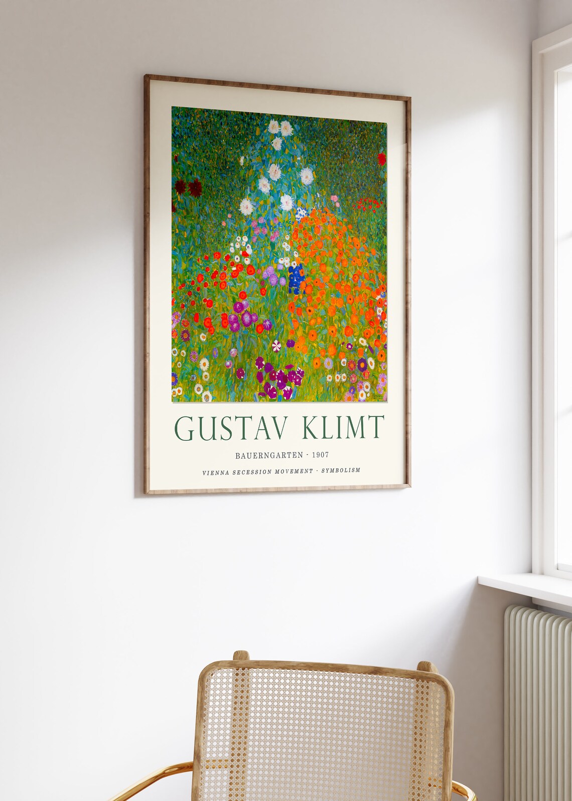 Gustav Klimt Flower Garden Art Nouveau Art Print - Image 2
