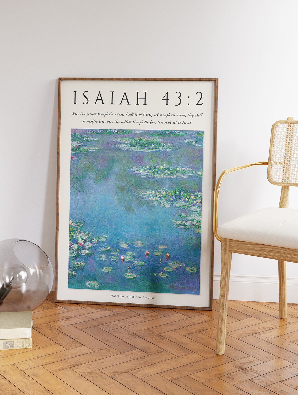 Monet-Inspired Bible Verse Floral Art Print - Image 3