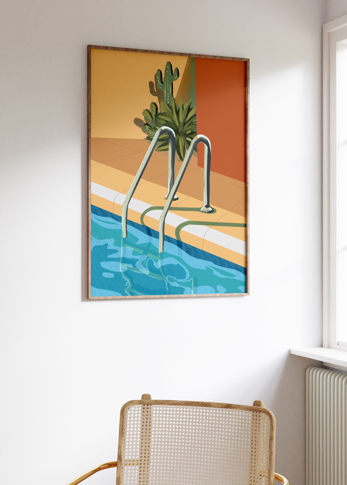 Swimming Pool Art Print, Summer Wall Decor - Image 2