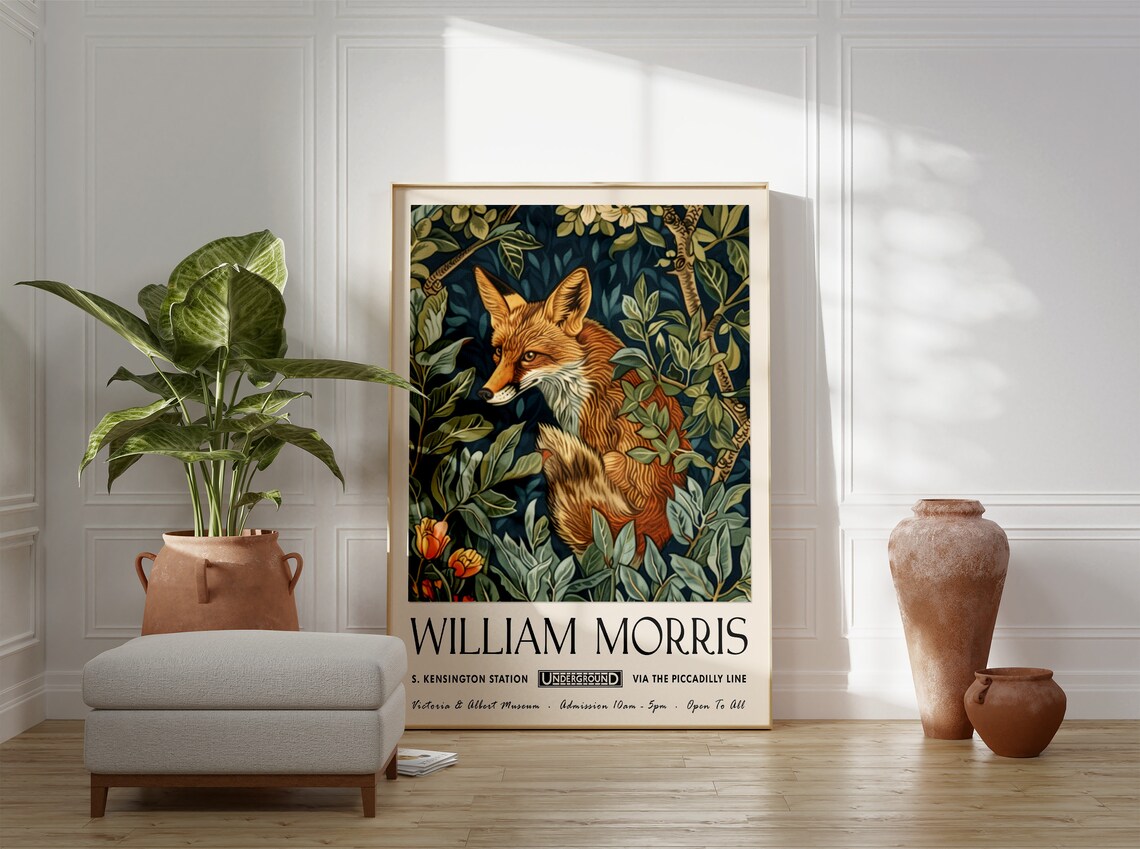 William Morris Exhibition Poster, Vintage Wall Art Print - Image 3