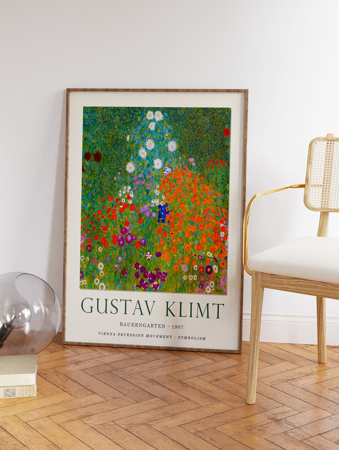 Gustav Klimt Flower Garden Art Nouveau Art Print - Image 3
