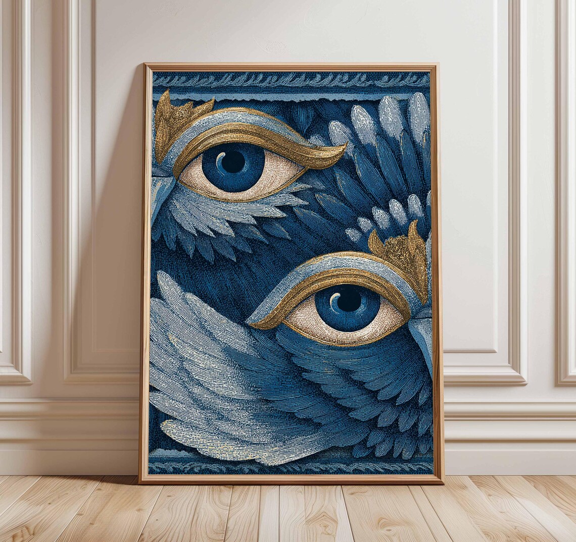 Surreal Eye Art Print, Mystical Abstract Illustration