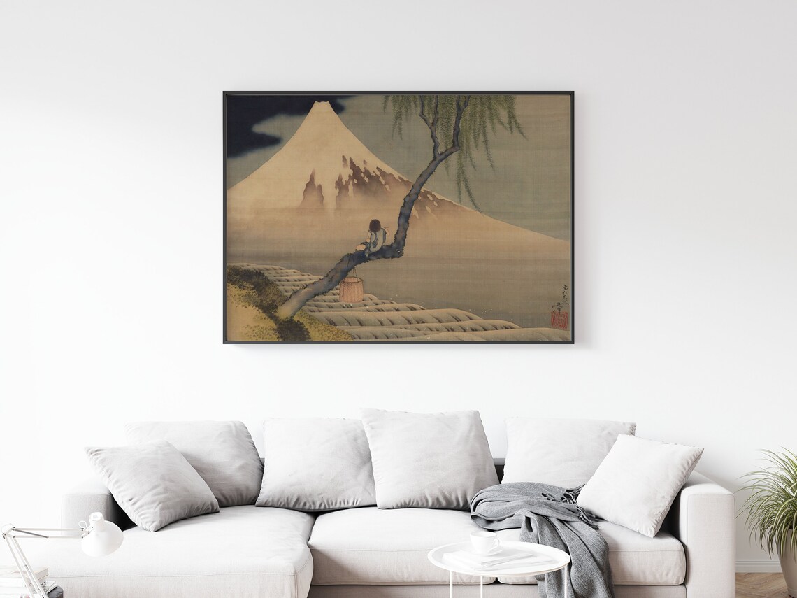 Katsushika Hokusai Mount Fuji and Fisher Boy Poster - Image 2