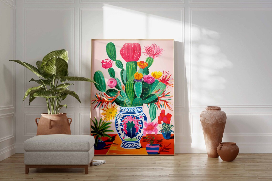 Vintage Mexican Cactus Poster, Latin Cultural Decor - Image 2