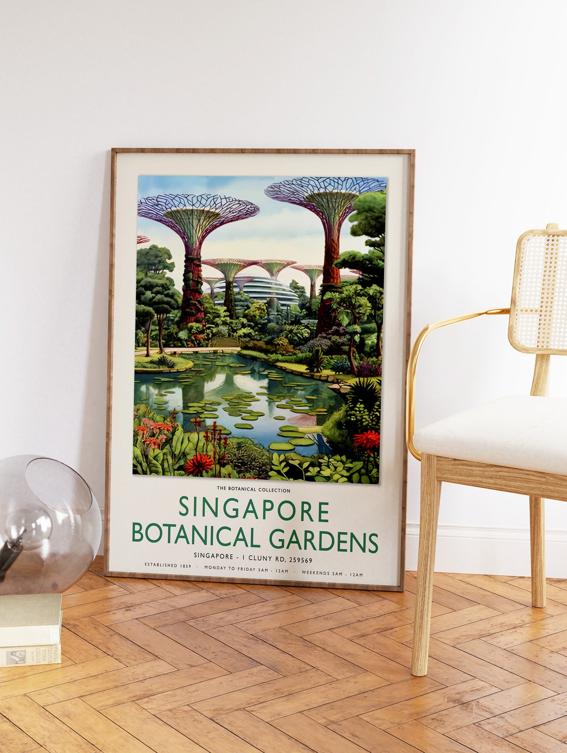 Singapore Botanical Gardens Cluny Road Botanical Collection Poster - Image 2