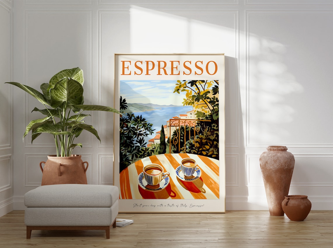 Coffee Poster Italian Espresso Print, Vintage Kitchen - Image 3