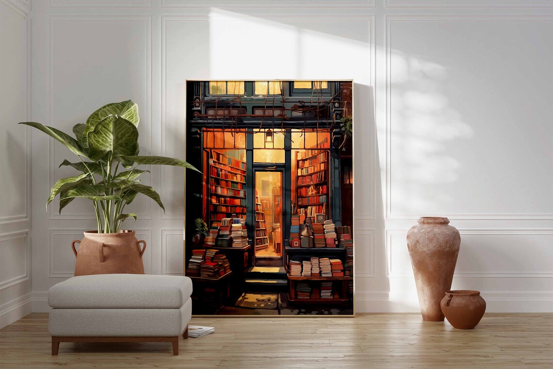 Vintage Book Store Poster, Retro Book Lovers Gift - Image 2