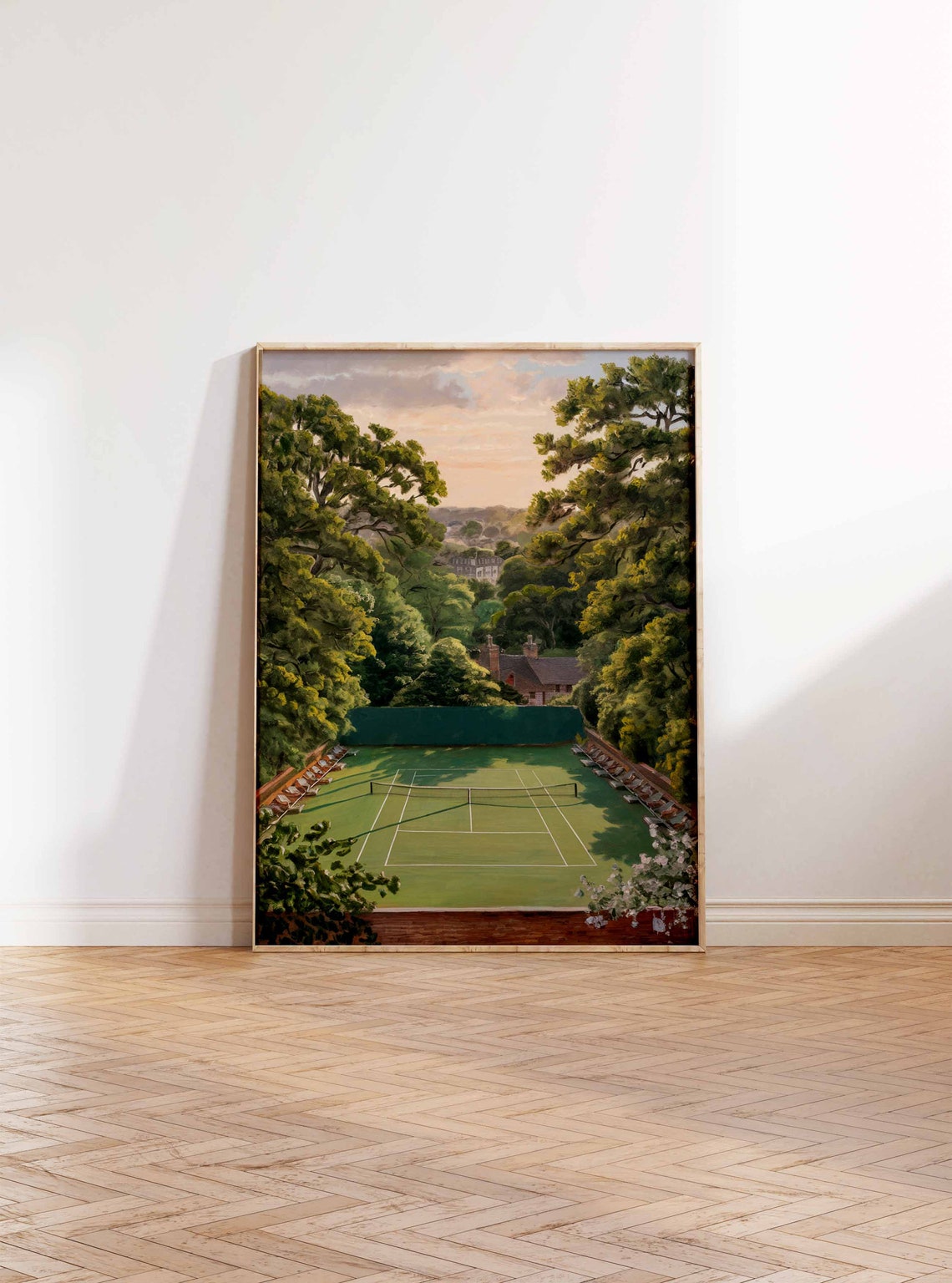 Tennis Poster Tennis Court Art Sports Wall Art Tennis Gift Botanical Print Floral Art Tennis Decor Sport Poster Wall Art Poster - Image 3