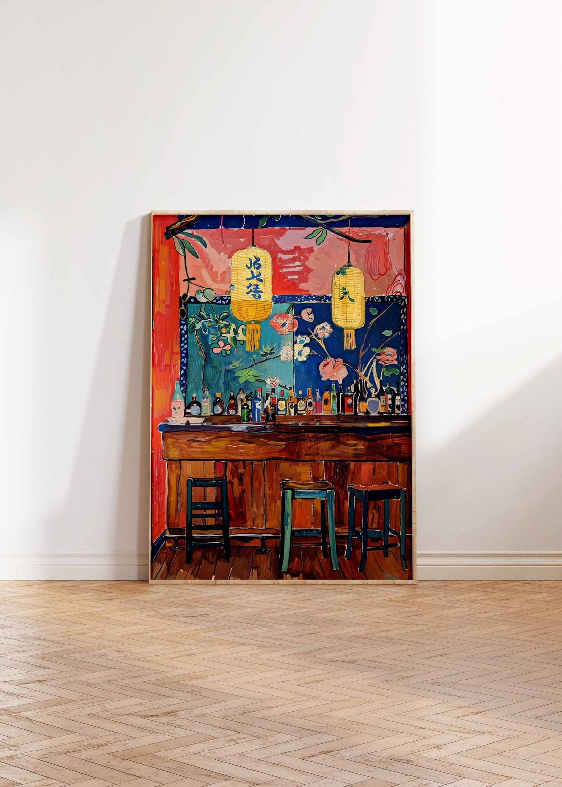 Japanese Izakaya Bar Poster Tokyo Bar Art Japanese Poster Tokyo Print Cocktail Bar Poster Asian Bar Scene Poster Japanese Decor - Image 2