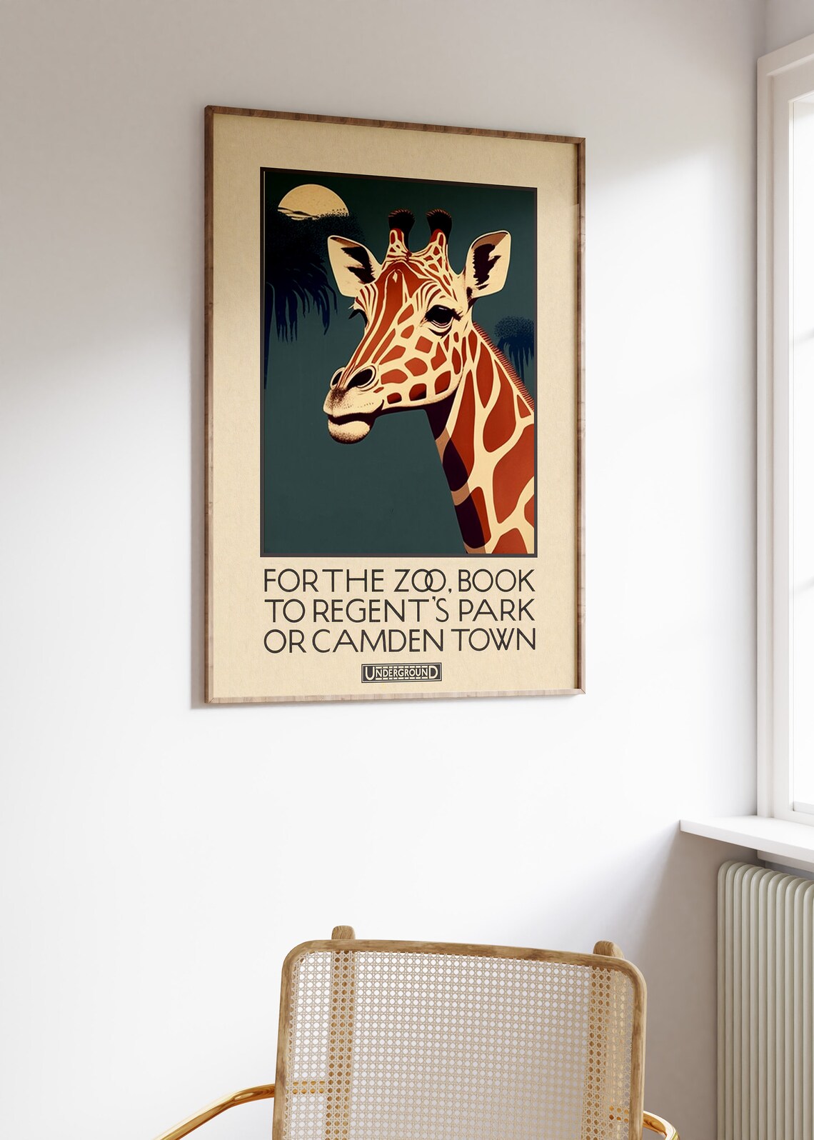 London Zoo Vintage Travel Poster Art Print - Image 3