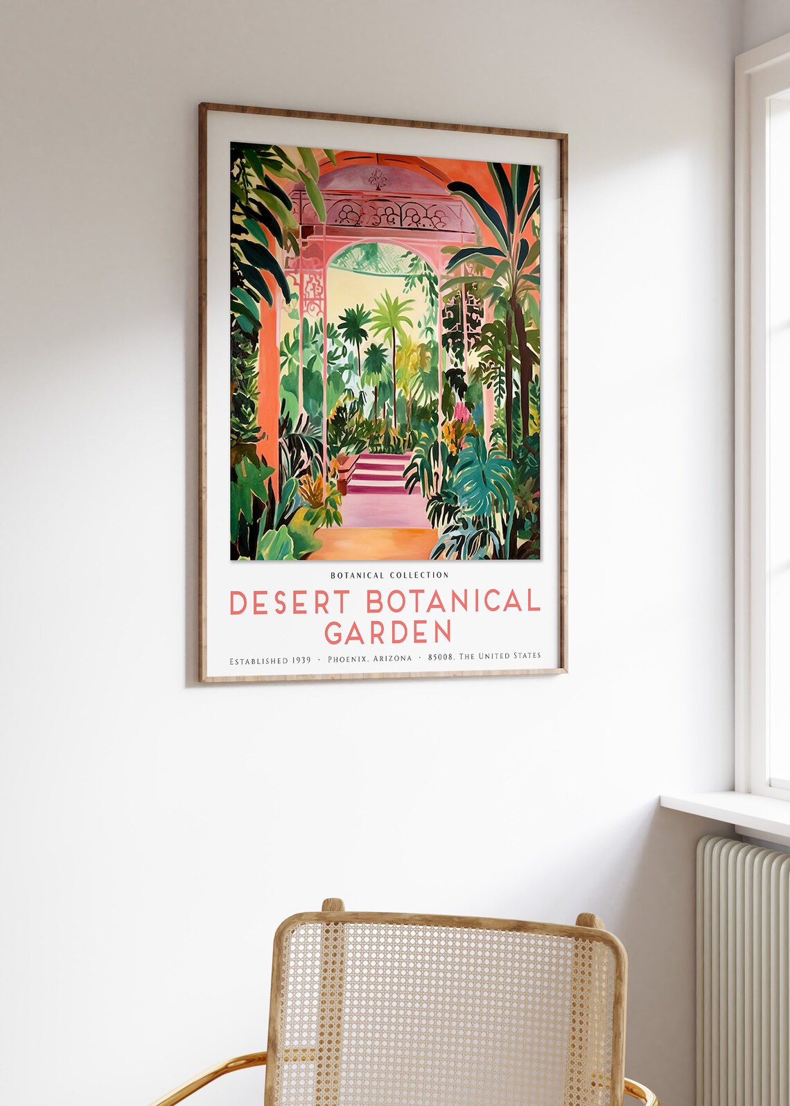 Arizona Botanical Desert Gardens Travel Poster, Vintage - Image 3