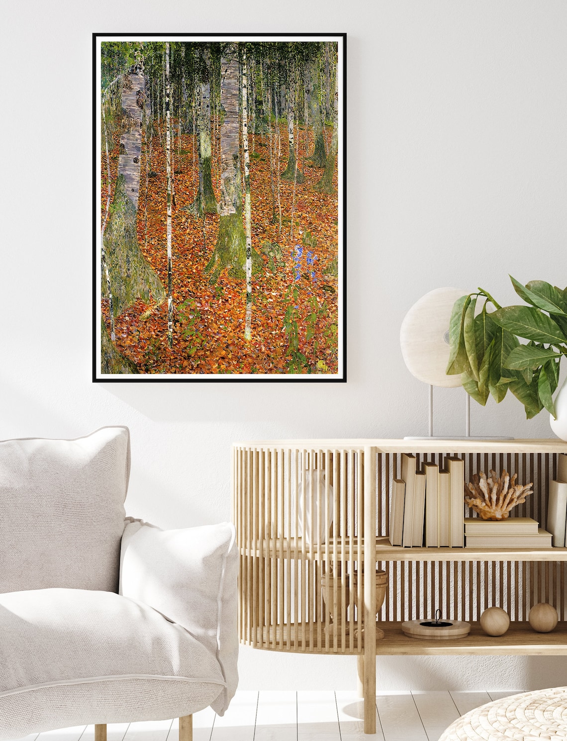 Gustav Klimt Farmhouse Birch Trees Art Print - Image 2