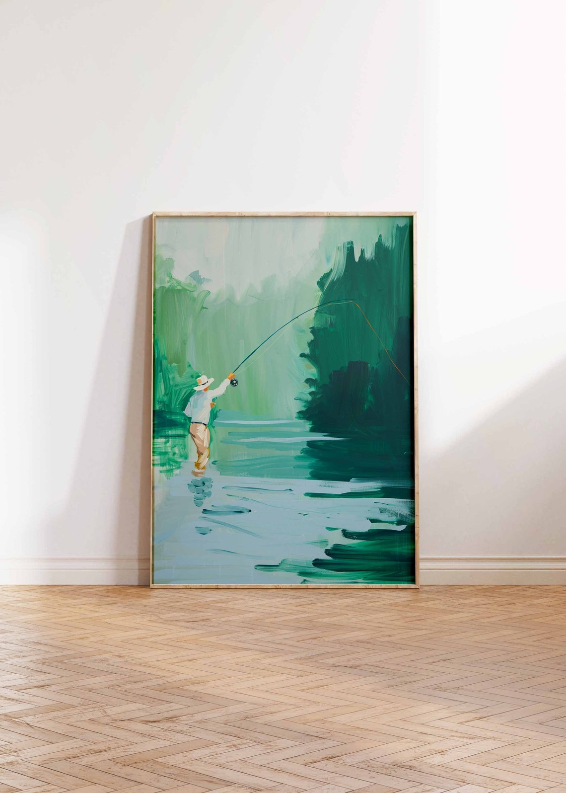 Fly Fishing Poster Fishing Wall Art Gift For Fisherman Angling Art Floral Print Botanical Decor Outdoor Poster Adventure Poster - Image 2