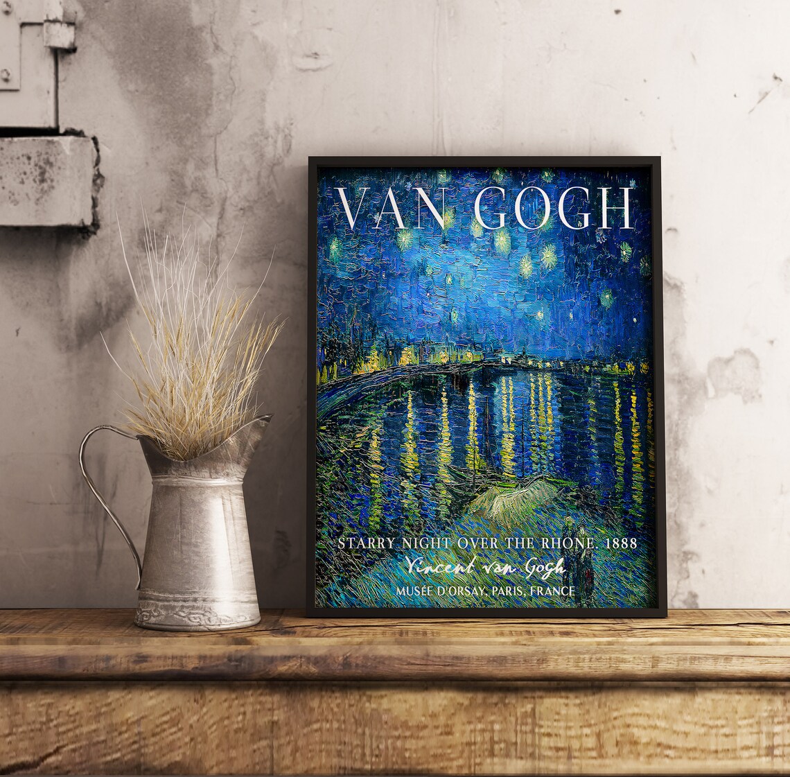 Vincent Van Gogh Starry Night Over the Rhone Art Print - Image 3