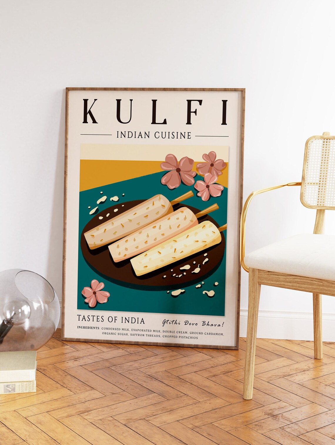 Kulfi Indian Food Poster, Kitchen Decor Art Print - Image 2